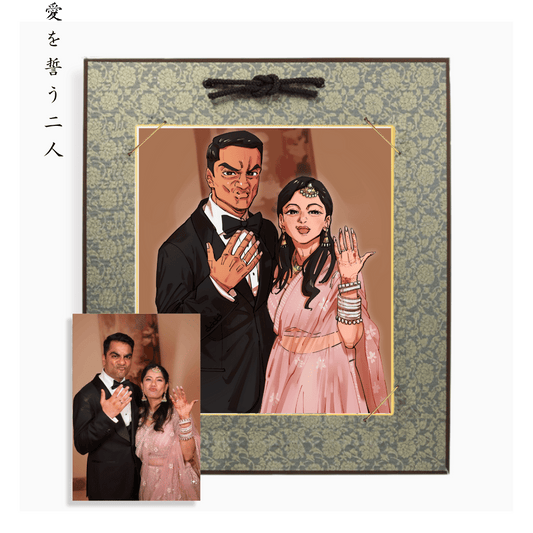 Timeless Love in Anime: Personalized Wedding Portraits Wrapped in Japanese Craftsmanship