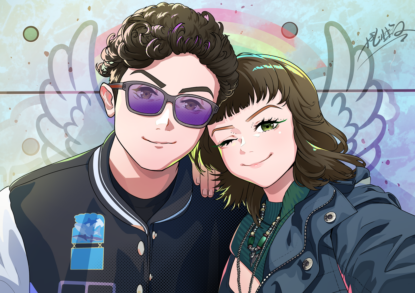 Radiant Couple Anime Style