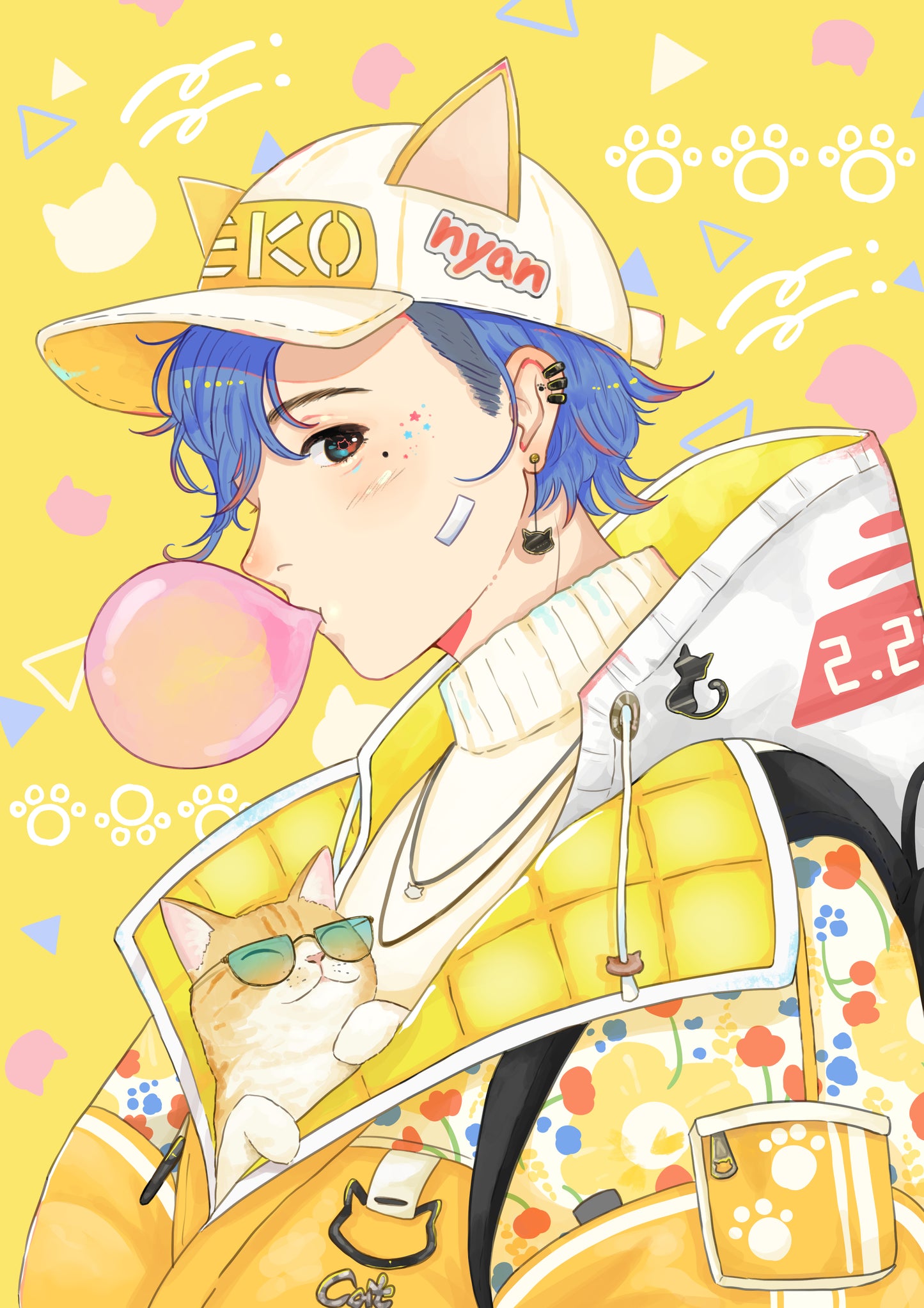 Tranquil Companion Portrait Art Style