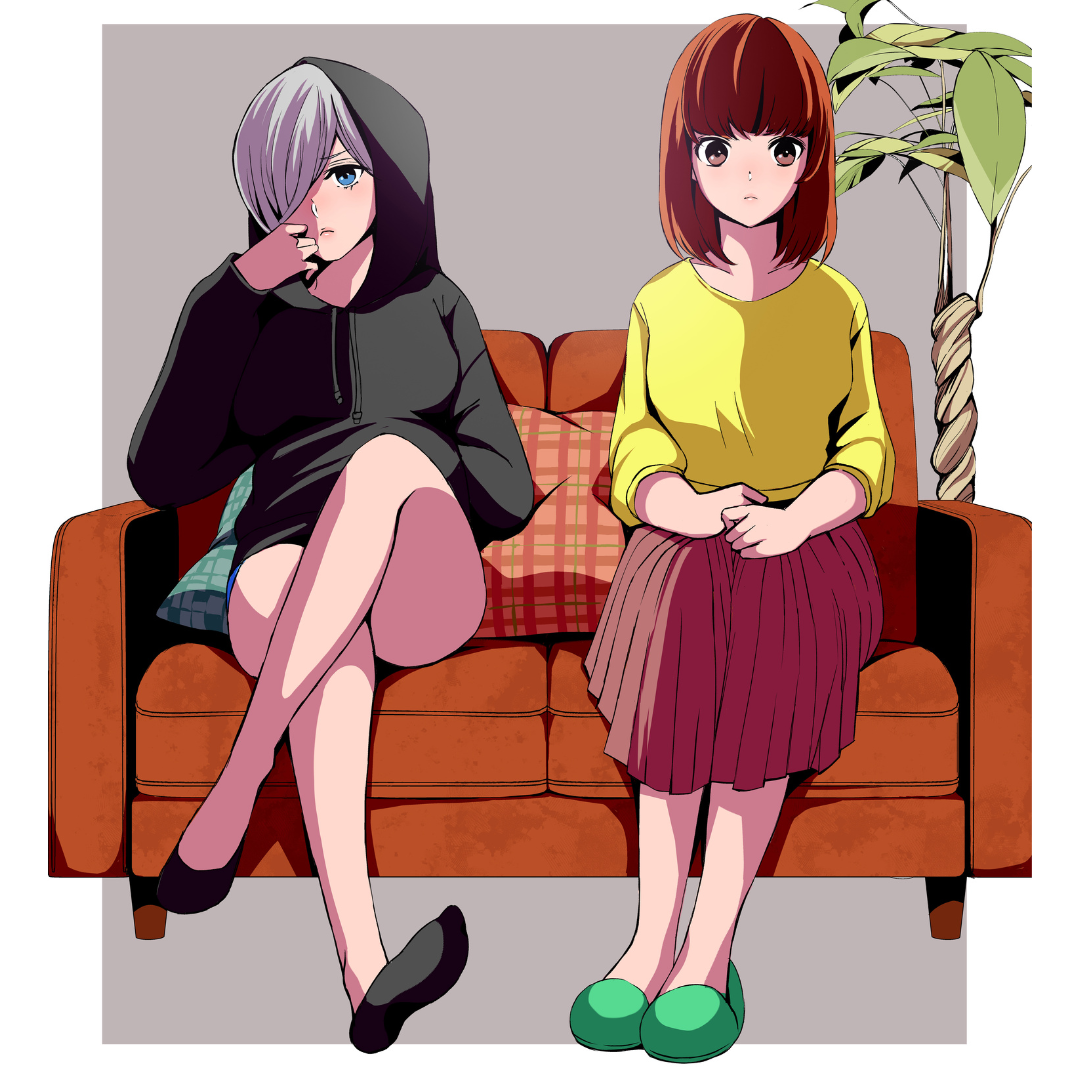Stylish Contrast Duo Portrait Art Style