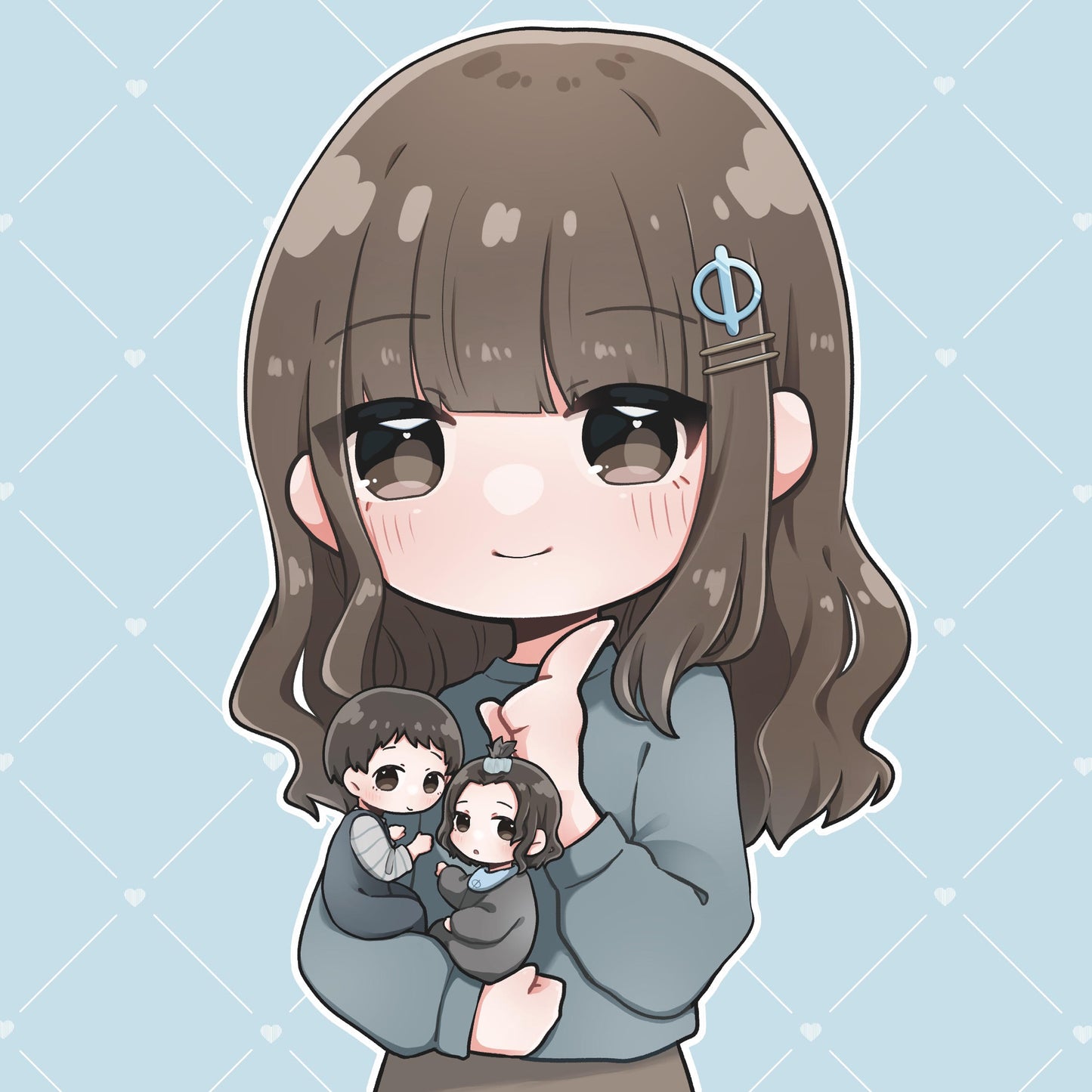 Adorable Minimalist Chibi Portrait Art Style