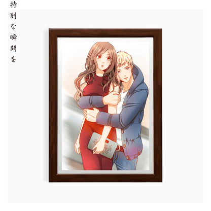 Romantic Anime Couple Portrait Art Style