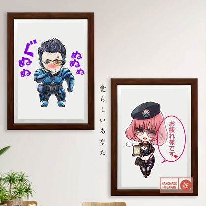 Playful Chibi Warrior Character Art Style