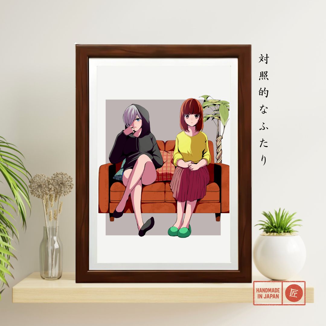 Stylish Contrast Duo Portrait Art Style