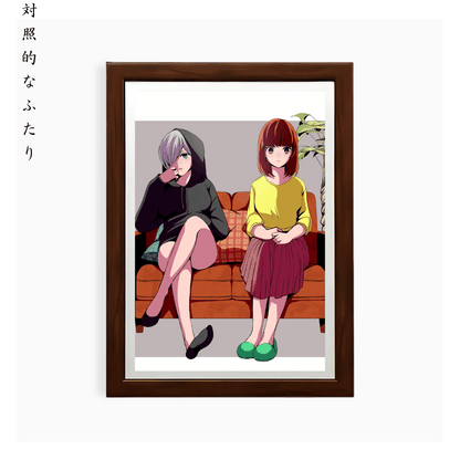 Stylish Contrast Duo Portrait Art Style