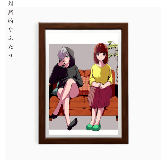 Stylish Contrast Duo Portrait Art Style