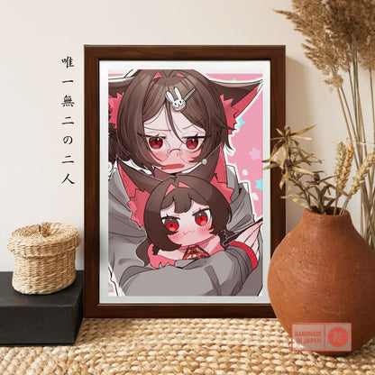 Expressive Duo Anime Art Style