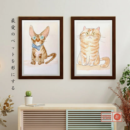 Delicate Pet Portrait in Whimsical Style