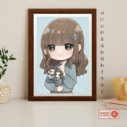 Adorable Minimalist Chibi Portrait Art Style
