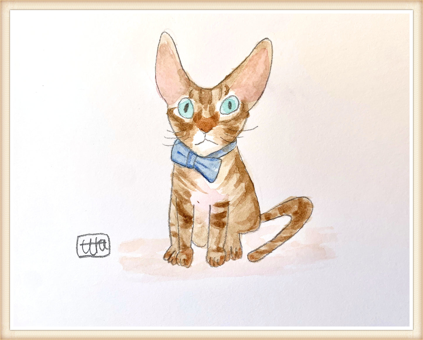 Delicate Pet Portrait in Whimsical Style