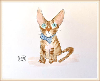 Delicate Pet Portrait in Whimsical Style