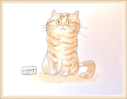 Delicate Pet Portrait in Whimsical Style